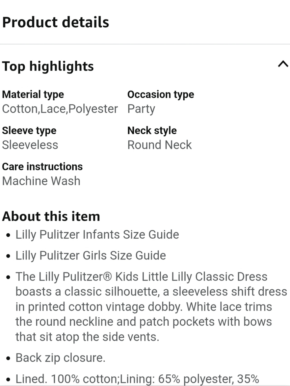 Little Lilly Pulitzer Girls Classic Shift Dress. Size 4 In Girls. LIKE NEW! - Picture 8 of 10